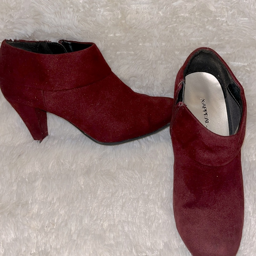 Xappeal Burgundy Heeled Boots